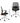 Prague Mid Back Office Chair (Black & Orange)