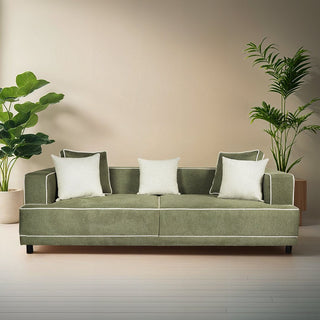 stylish 3 seater green sofa