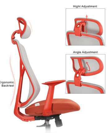 Seattle Red High Back Office Chair (Red)