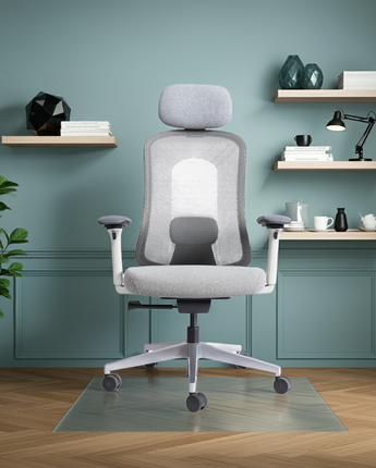 Alaska Grey & White High Back Office Chair