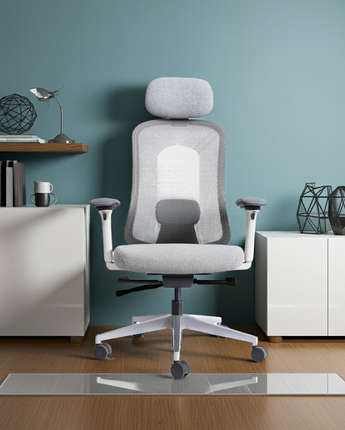 Alaska Grey & White High Back Office Chair