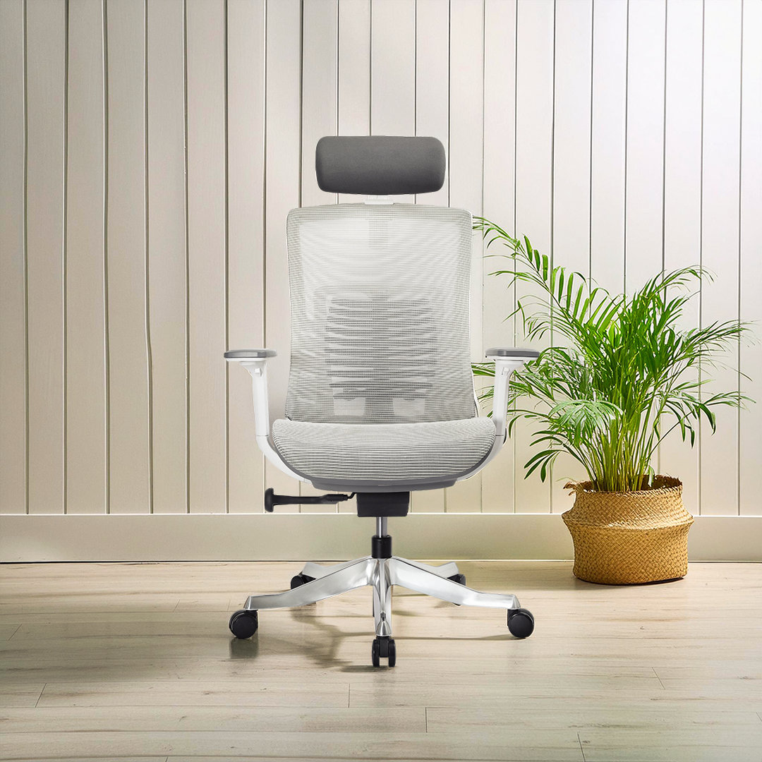 white high back office chair